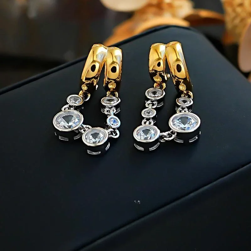 XUYUANFEN Легкие серебряные серьги с пузырьками и бриллиантами 925 модная оправа