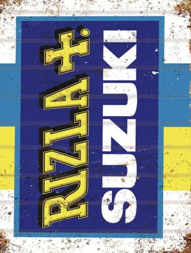 Rizla Suzuki Ретро Винтаж Металлический Знак Человек Пещера