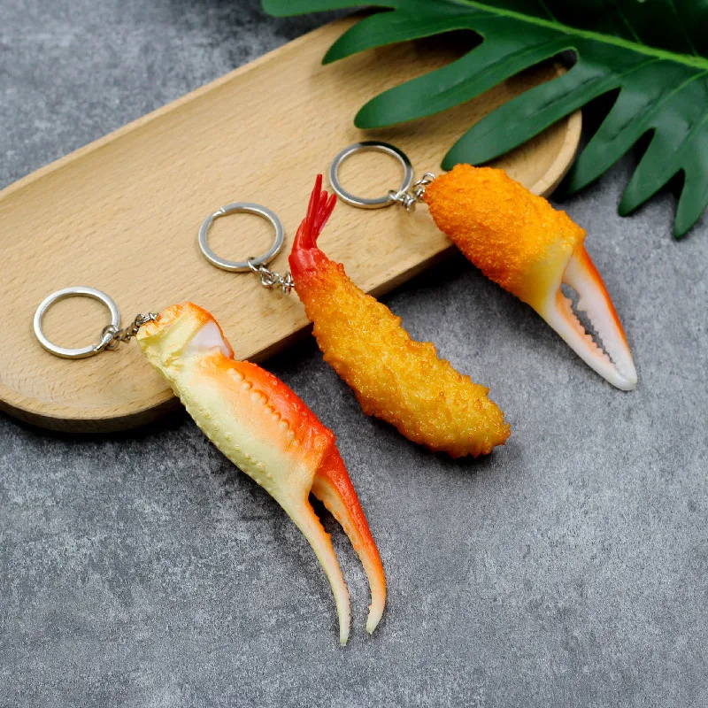 

1Pc Fried Chicken Leg Food Pendant Key Ring For Friend Gift Fashion Creative Simulation Chicken Wings Bag Car Box Keychain K117