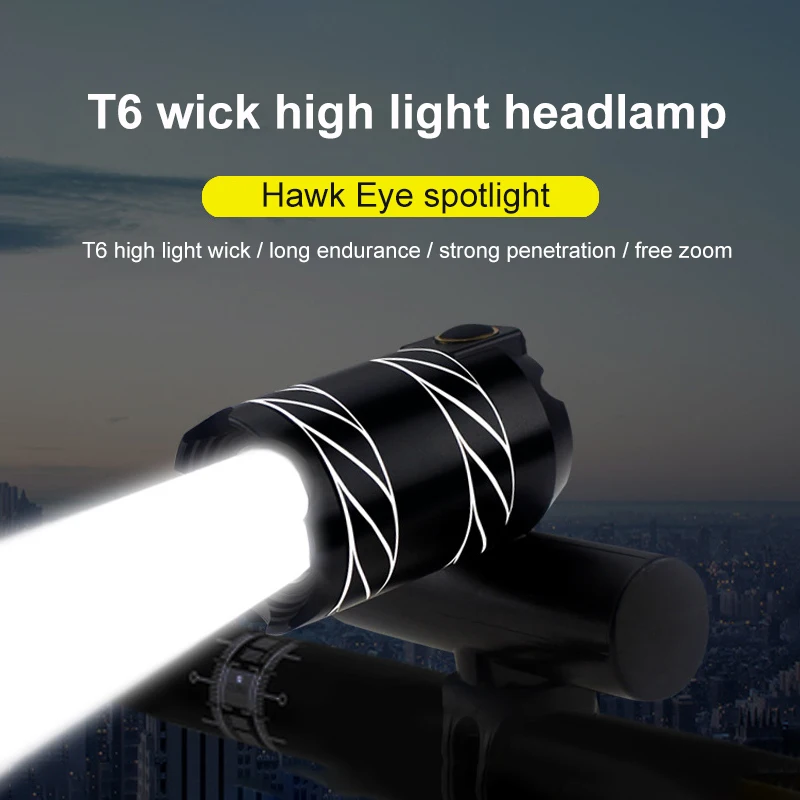 

350 Lumen Bicycle Light Front USB Rechargeable Lamp T6 LED Bike Headlight Cycling Flashlight Bicycle Lantern Lamp Flashlight
