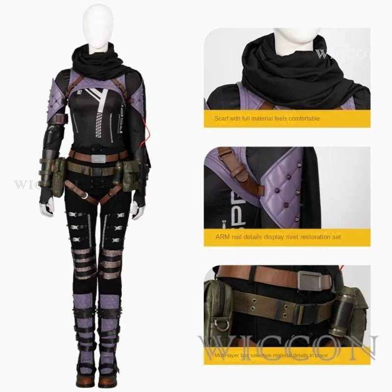 Игровой костюм для косплея Apex Wraith Renee блайси злобная кожа с шарфом боевой