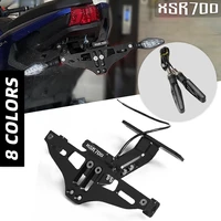motorcycle universal adjustable tail tidy rear license plate holder with light for yamaha xsr 700 2015 2020 xsr700 abs 2016 2020