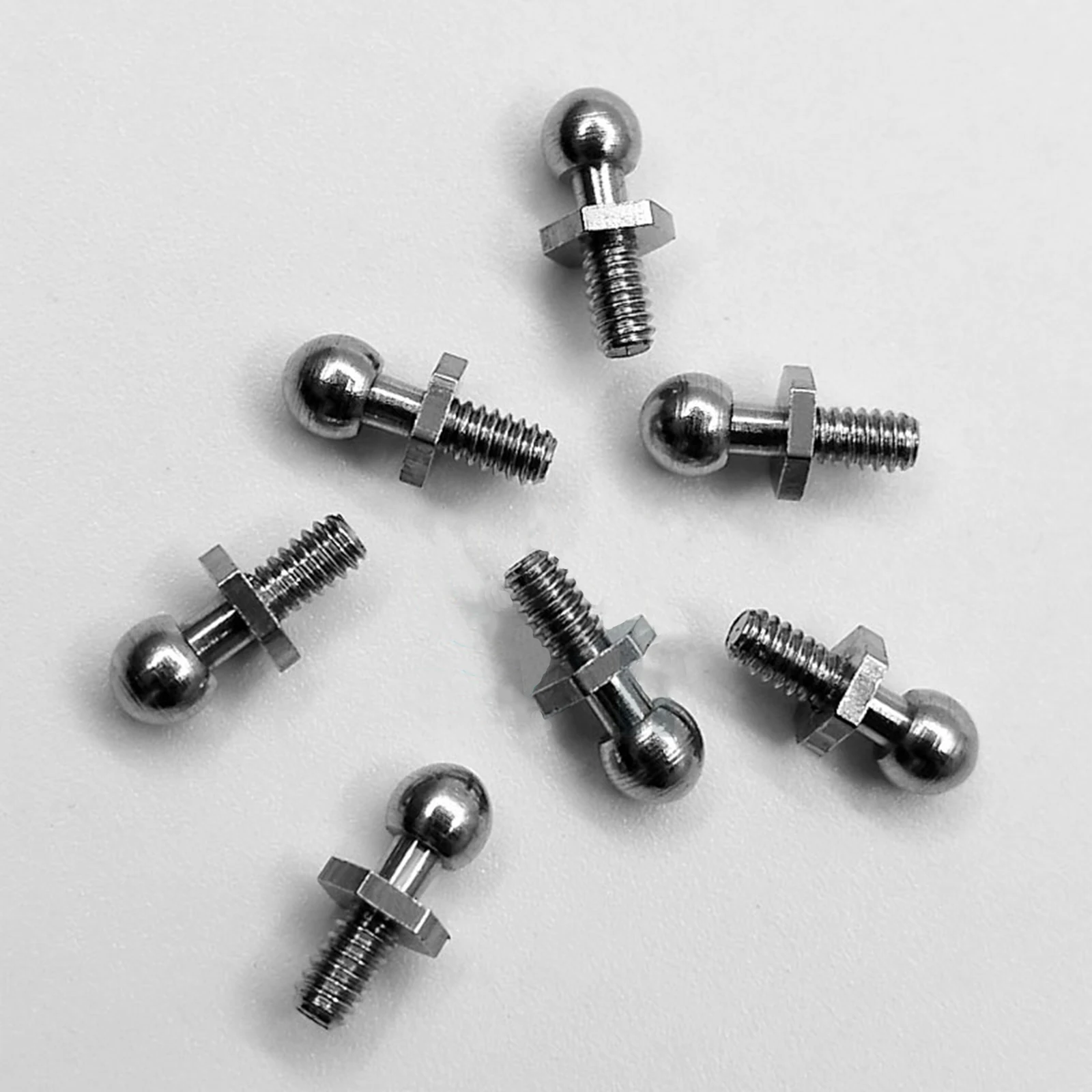 

4Pcs/Set For MINI-Z BUGGY RC Stainless Steel Front Steering Cup Ball Head Screw Crawler Car Modification Part Accessories Silver