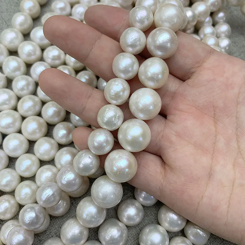 Эдисон барокко натуральный пресноводный круглый жемчуг 11-14 мм Ювелирные изделия
