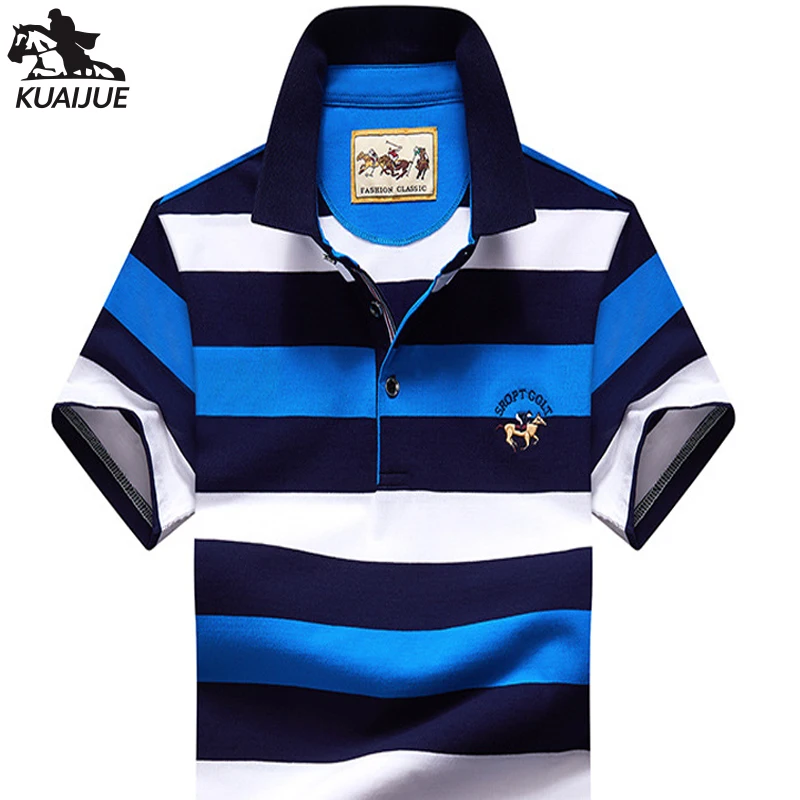 

polo shirt men spring autumn new high quality mens Short sleeve Splicing embroidery youth Business casual polo shirt M-4XL 8037