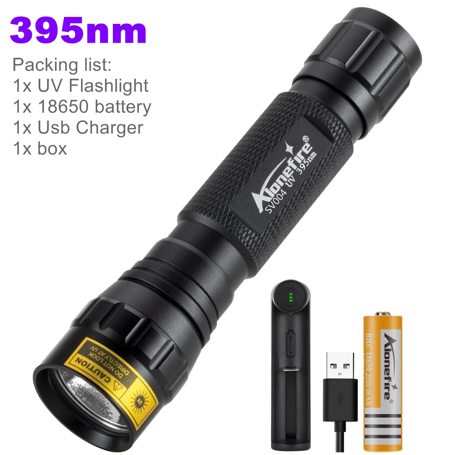 

AloneFire SV004 Ультрафиолетовый фонарик 10Вт