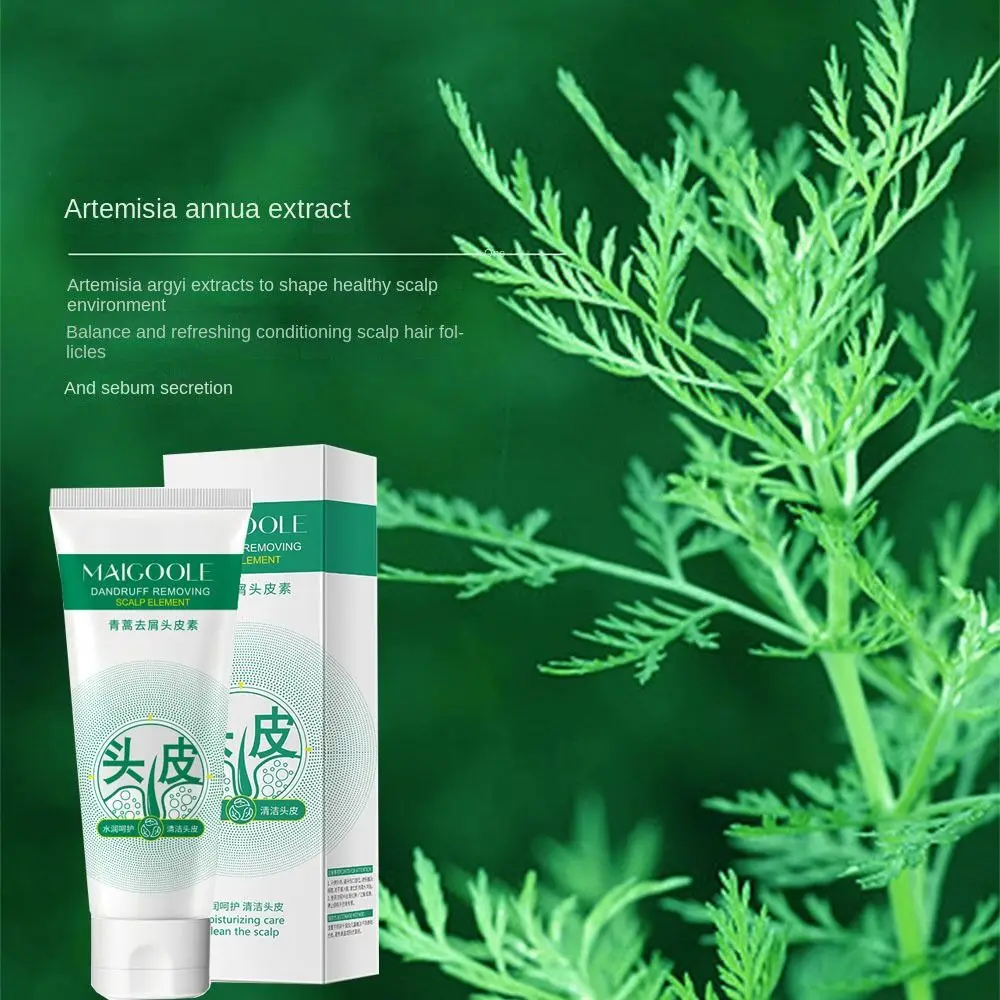 

Шампунь 2 в 1 Artemisia Annua, средство для очистки кожи головы, Шампунь против перхоти, пушистое масло для удаления волос