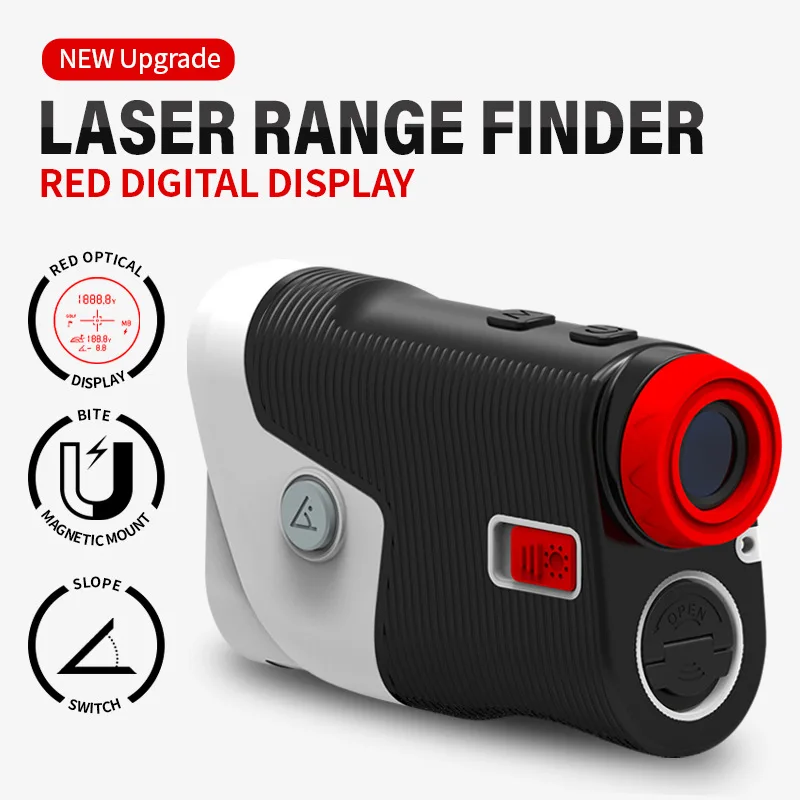 Golf Rangefinder Slope with Flag-Lock Pin Sensor Vibration Slope ON/Off and Continuous Scan Rechargeable Golf Accessories