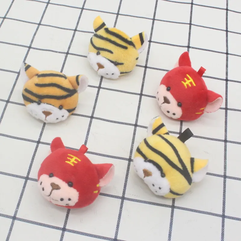 

New Tiger Head Doll Pendant Diy Creative Handmade Cute Jewelry Hair Accessories Hair Rope Hair Hoop Accessories Doll