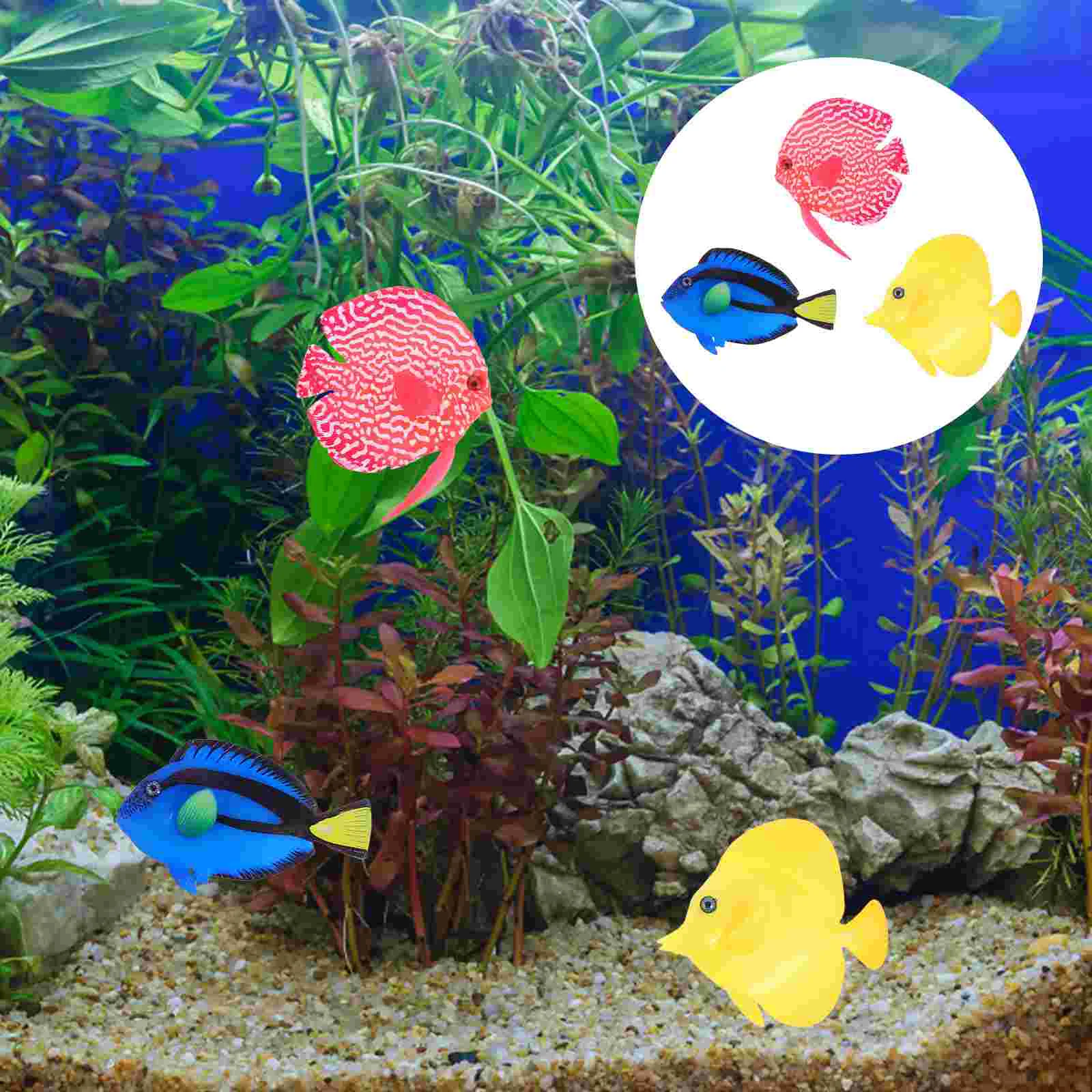 

3pcs Luminous Fish Toy Simulation Fake Fish Aquarium Fish Tank Artificial Fish
