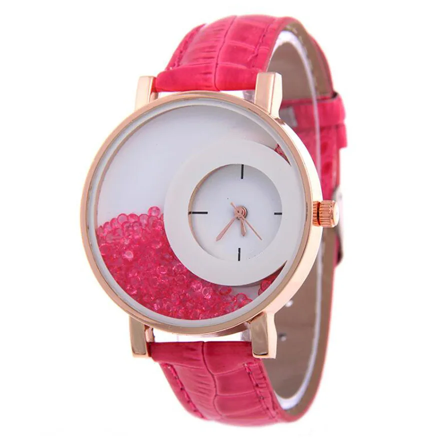 Фото UTHAI BK128 Студенческие женские часы со сломанным бриллиантом и большим циферблатом, повседневные модные многофункциональные кварцевые часы, женские часы №1