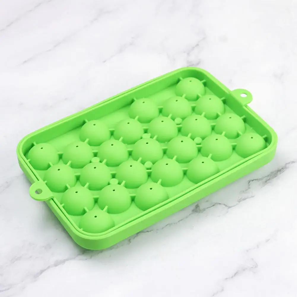 

Unique Ice Ball Maker with Lid Large Capacity 25 Grids Silicone Sphere Ice Ball Mould Reusable Ice Cube Mold Kitchen Tools