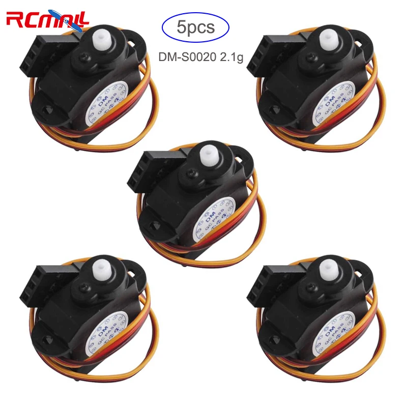 RCmall 5 шт. Φ 2,1g Micro Servo 2g с фотоэлементами 3,7 V-5V для фотоэлементов