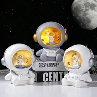 cartoon piggy bank astronaut small night lamp resin ornament creative gift for childrens birthday furnishing childrens toys