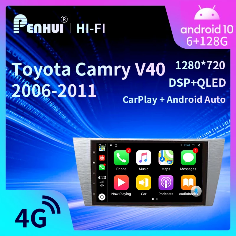 

Car DVD For Toyota Camry V40 ( 2006-2011)Car Radio Multimedia Video Player Navigation GPS Android9 Double Din Penhui & Redpower