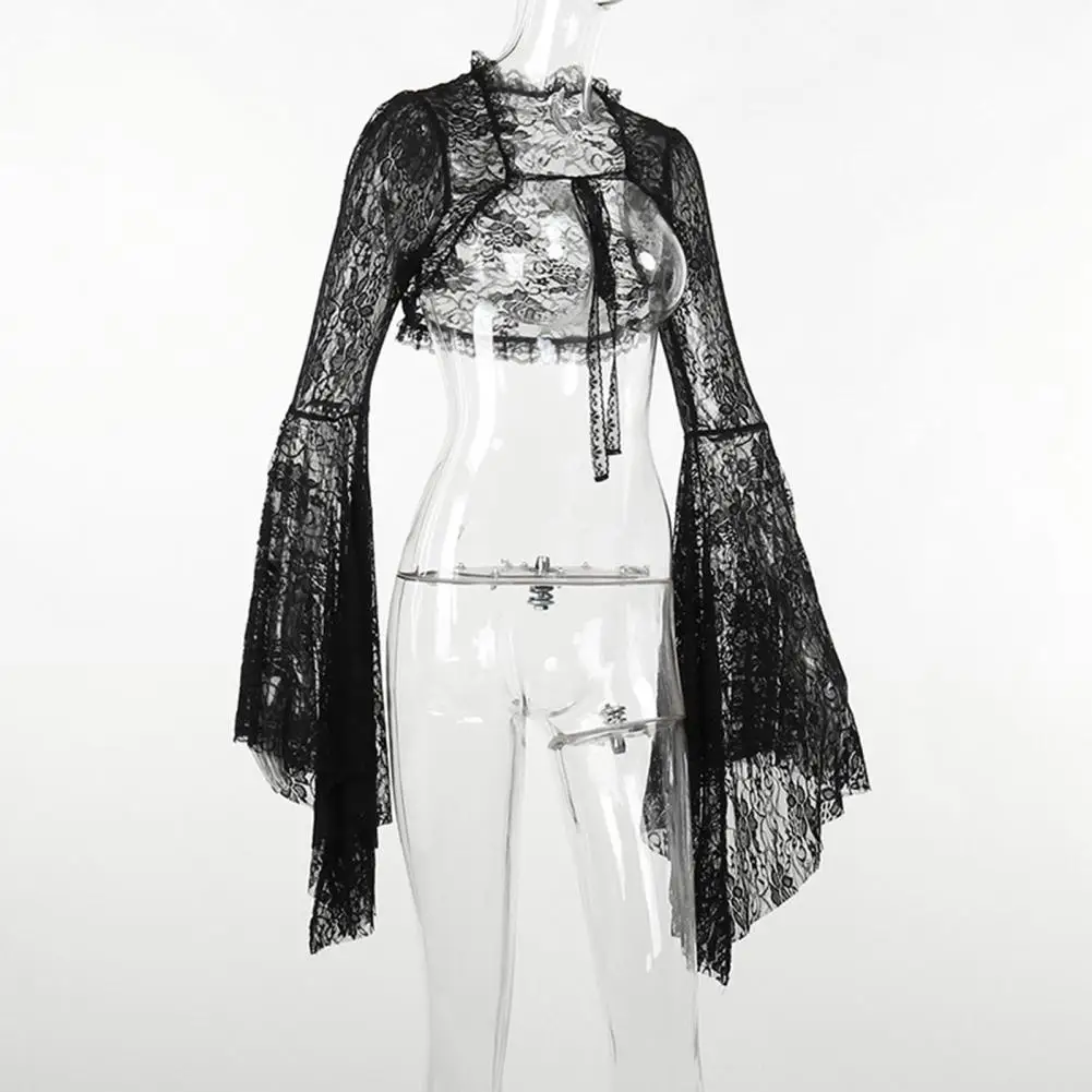 Платье С Кружевными Расклешенными Рукавами Купить