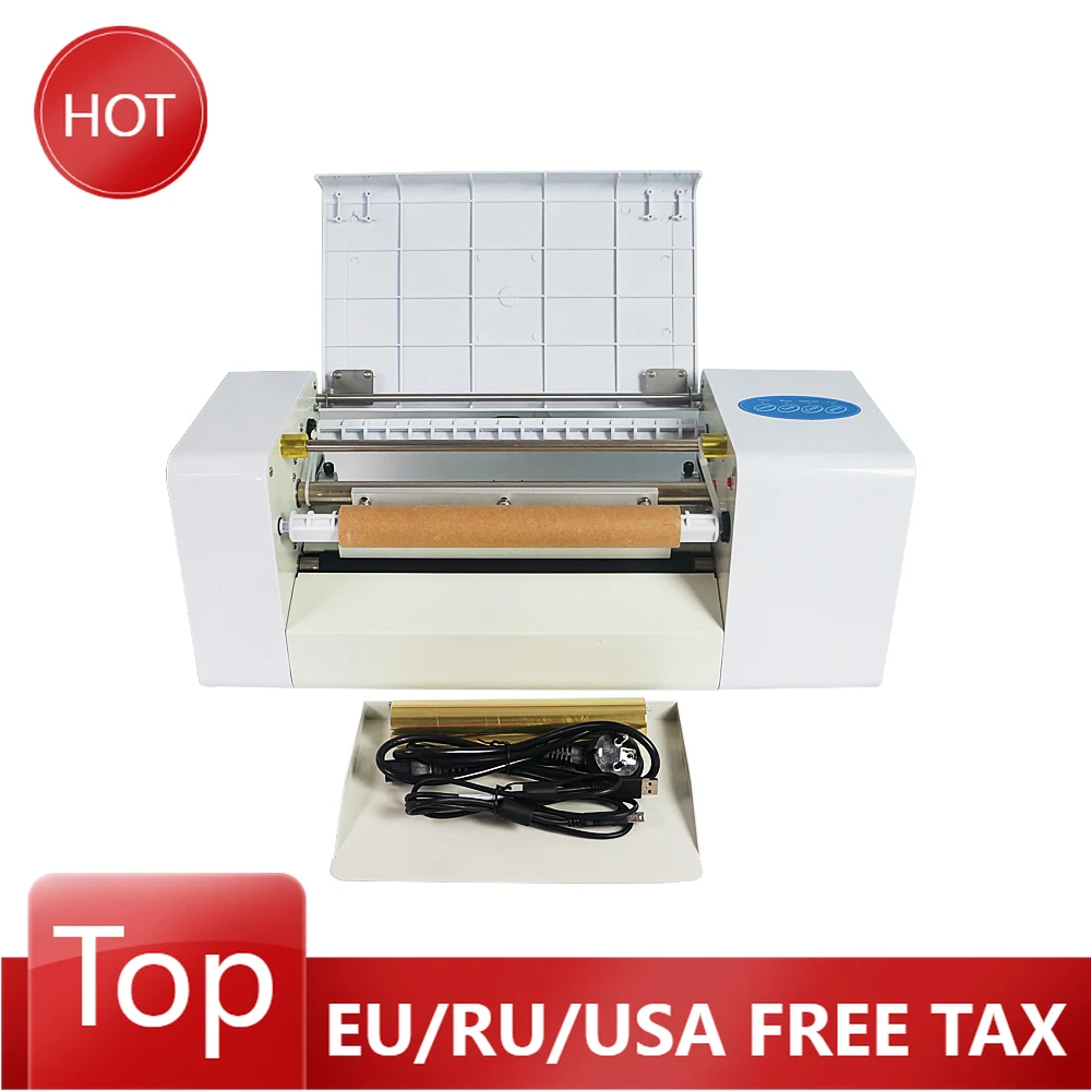 

LY 400A Hot Foil Printer Press Machine 360X252MM Stamping Printer Compatible Add Rolling Reel Kit For Paper, Pvc Card