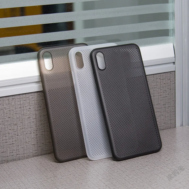 

Дышащий охлаждающий чехол для iPhone X XS MAX XR с отверстием для отверстия, ультратонкий полипропиленовый ультратонкий 0,4 мм