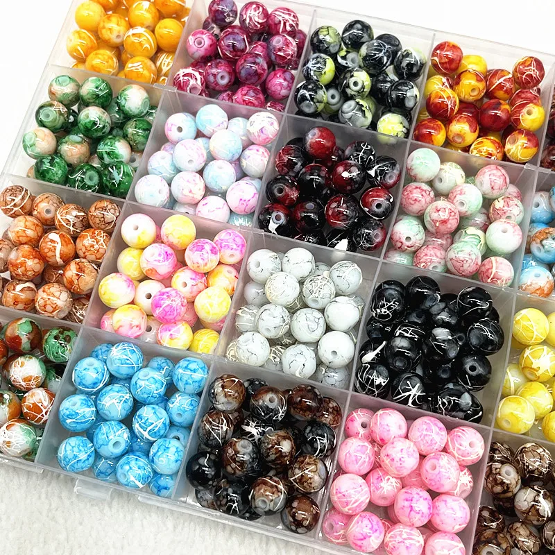 

New 4mm 6mm 8mm Double Salad Glass Beads Loose Spacer Beads for Jewellery Making Diy Handmade Bracelets Accessories