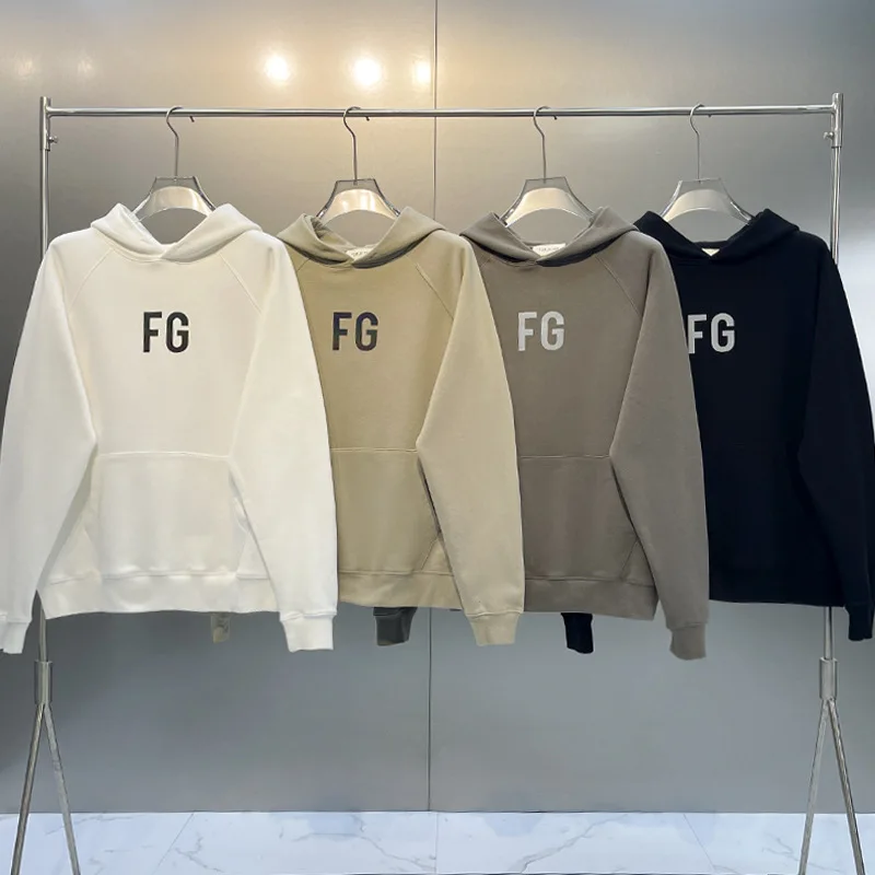 

High quality original FEAR OF GOD FOGESSENTIALS Season 7 main line chest reflective print men and women lovers FG sweater hooded