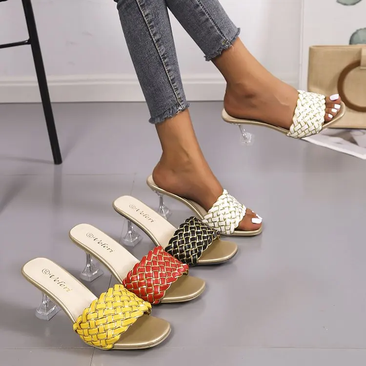 

Мюли женские летние со стразами, удобная повседневная пляжная обувь, шлепанцы для дома, большие размеры 41