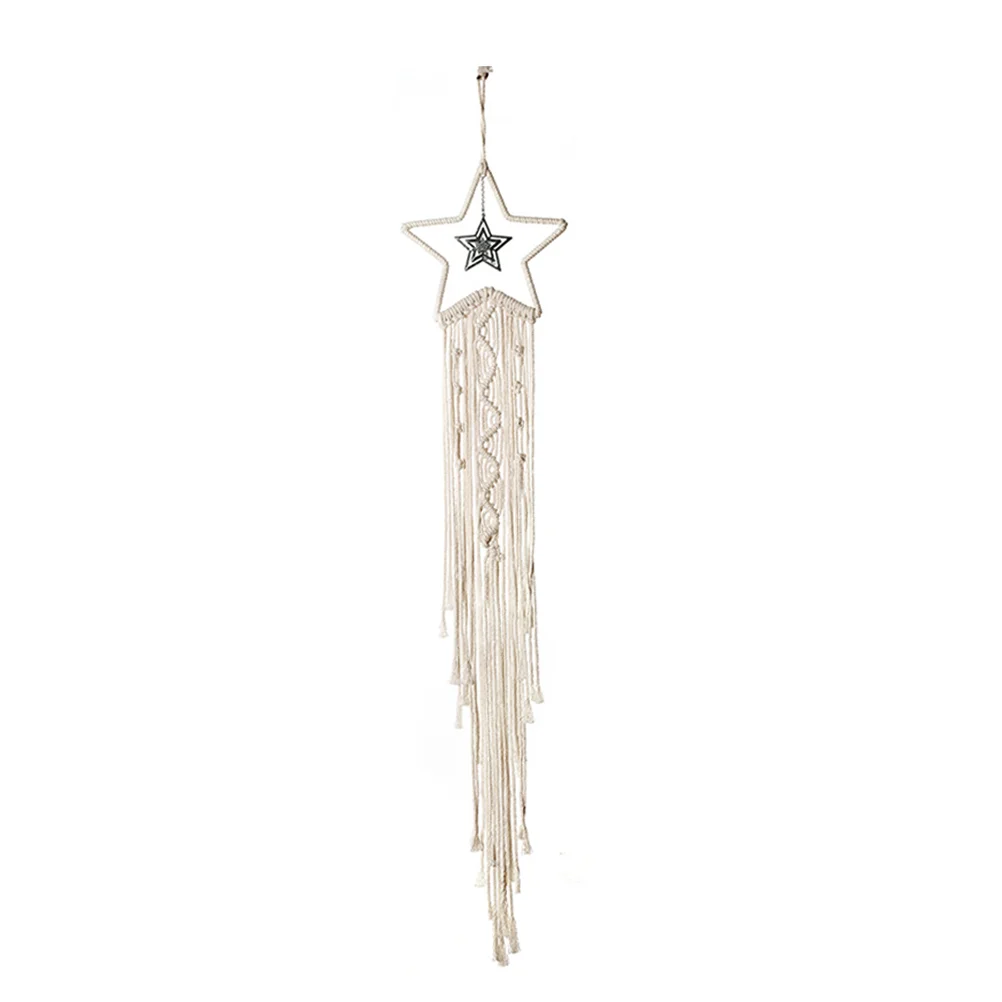 

1PC Exquisite Star Dream Catcher Elegant Handmade Tassel Tapestry Wall Tapestry for Home Decoration Car