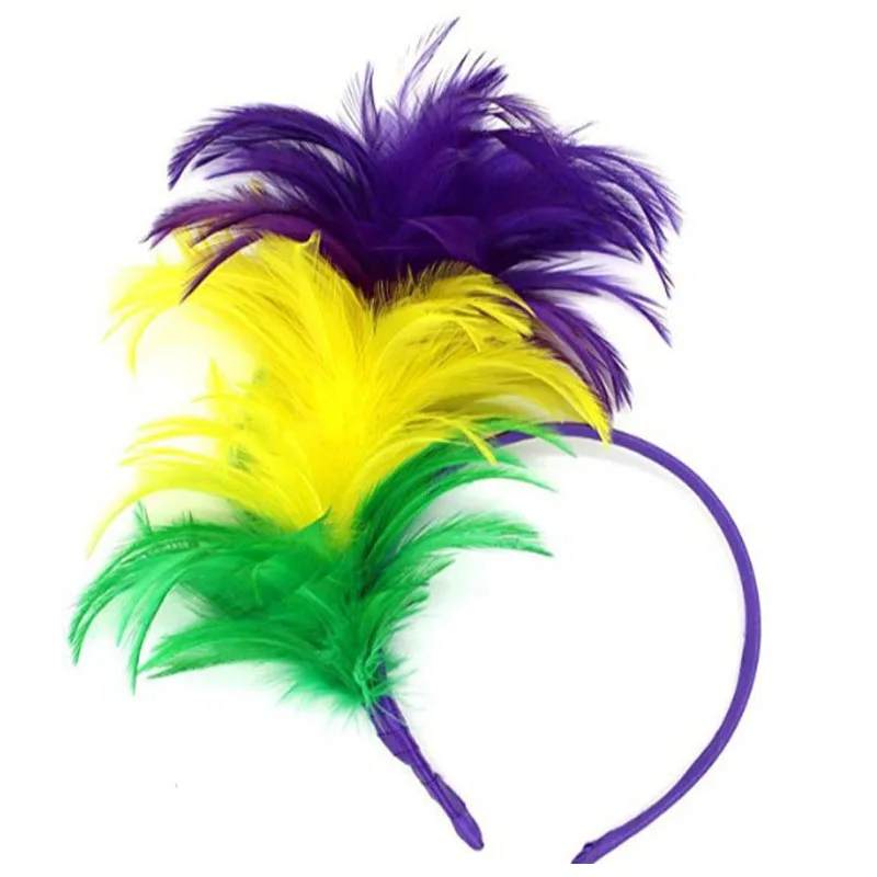 

Halloween Feather Headbands 1920's Prom Queen Headpiece for Weddings Party Carnival Festival Show Jockey Ball Hair Accessories