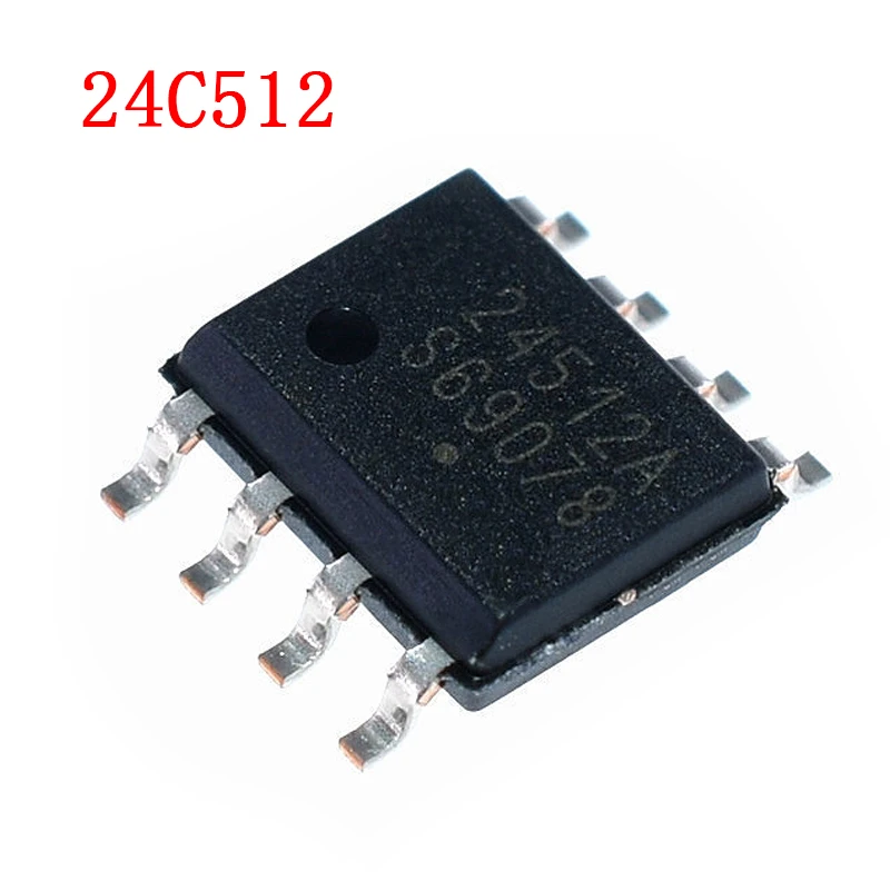 5 шт./лот AT24C512N 24C512 SOP-8 SMD 8-контактная узкая память корпуса IC