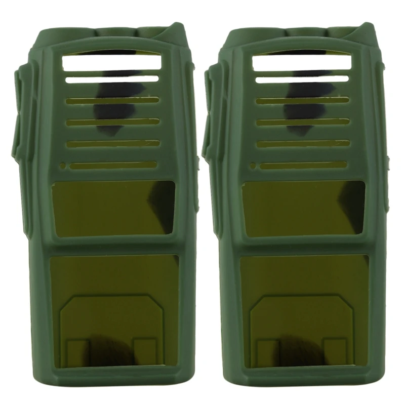 

2X Handheld Radio Silicone Cover Protect Case For Baofeng Uv-82 Camouflage