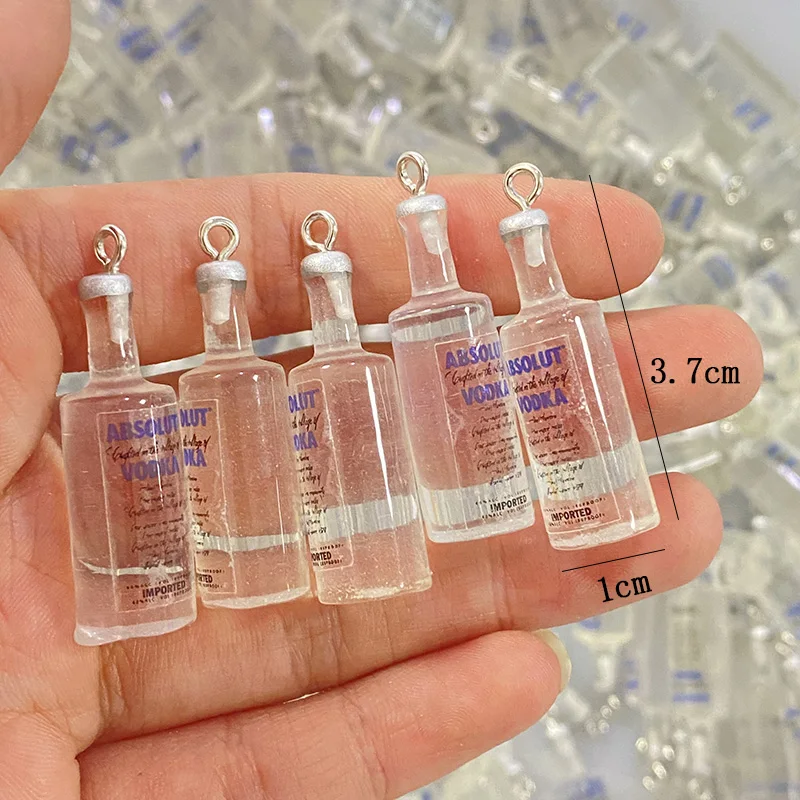 100 шт./упаковка прозрачные Подвески в виде бутылки |
