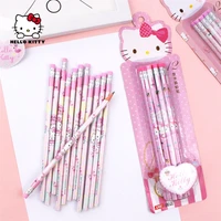 hello kitty stationery childrens pencil female hb round with rubber not easy to break kindergarten girls pencil is non toxic