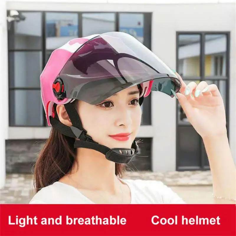 

Vintage Motorcycle Helmets Breathable Open Face Half Face Riding Hard Hat Flip Up Downhill Engine With Reflective Patch