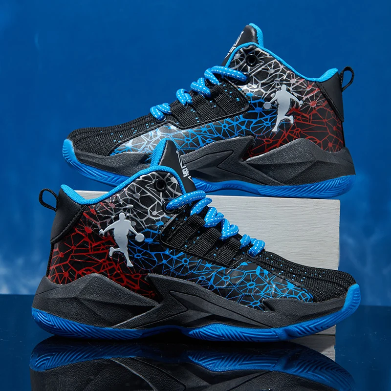 

Boys Basketball Shoes Children's High-Top Breathable Outdoor Casual Basket Shoes Boys Running Sport Shoes Non-slip Kids Sneakers