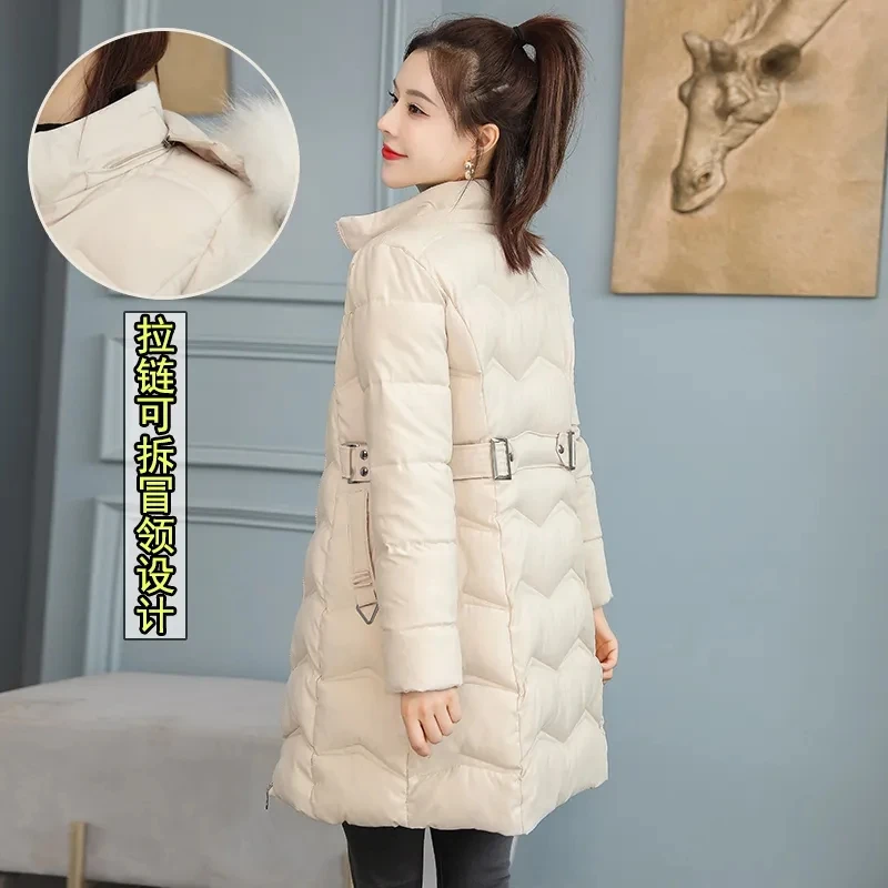 Winter Jacket Parkas Women 2022New Korean Loose Mid-length Down Cotton Jacket Parka Warm Female Cotton Casual Jacket Outwear 4XL