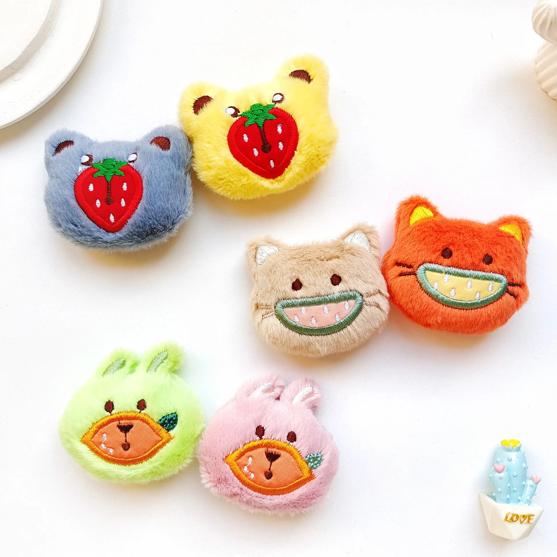 10 шт./партия плюшевые заколки для волос