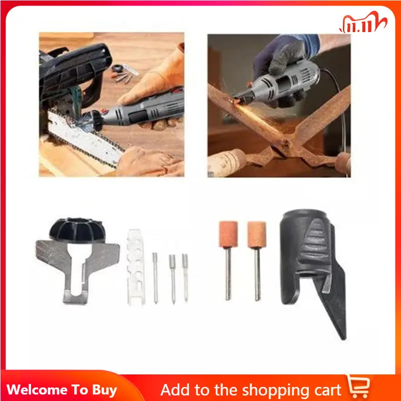 

Chain Saw Sharpening Attachment Sharpener Guide Drill Adapter With Garden Tool For Dremel Drill Rotary Accessories
