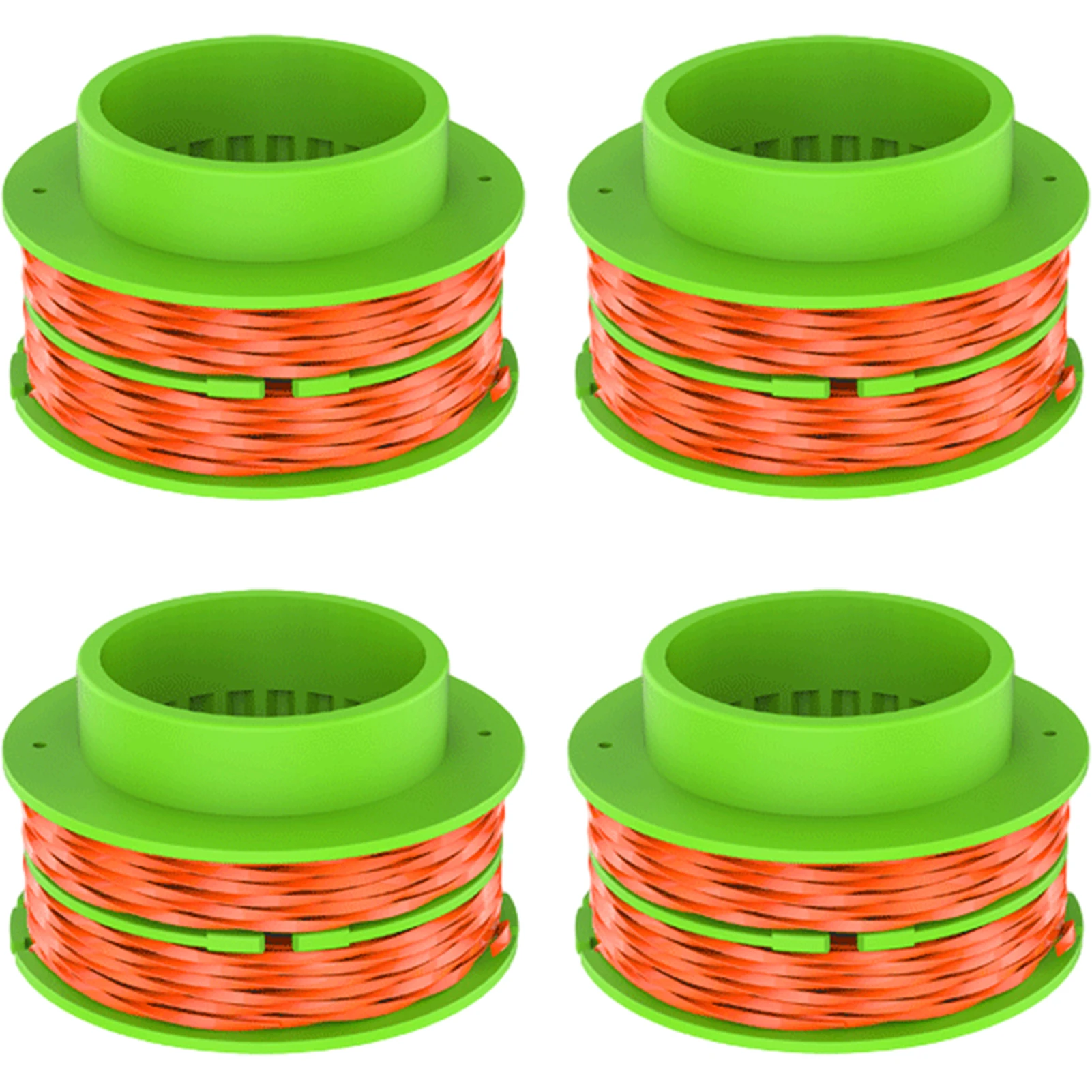 

4pcs Spool Line Flexible Grass Trimmer Save Time High Compatibility Low Drag Dual String Replacement Part Autofeed Durable Nylon