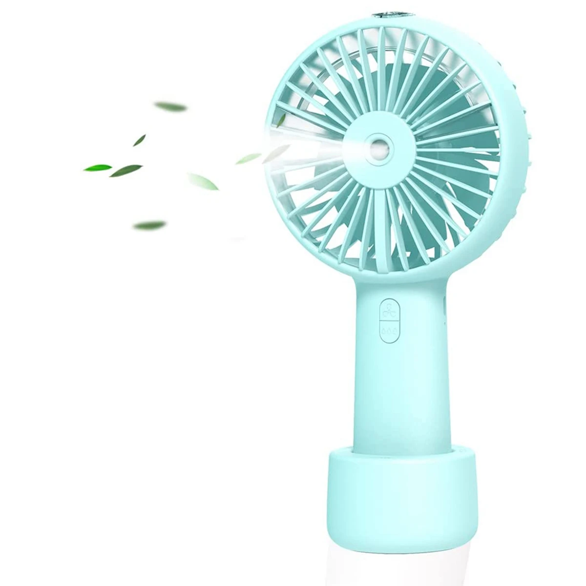 

Misting Fan Desk Handheld Fan 3 Speeds 2500MAh Rechargeable Fan with Travel Personal Fan for Home Office Outdoor (Blue)