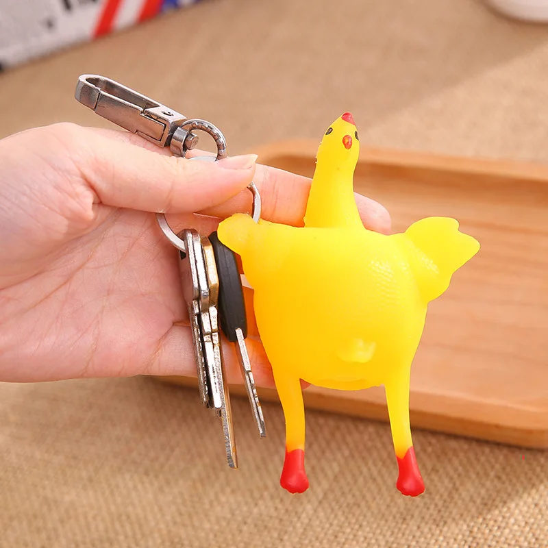 Игрушка-антистресс в виде куриных яиц 3 шт. забавные гаджеты для детей стаканчики