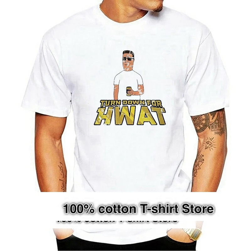 

TMB Apparel New Novelty Shirt Hank Turn Down Shirt King Hill Funny Cartoon Men's T-Shirt Simple