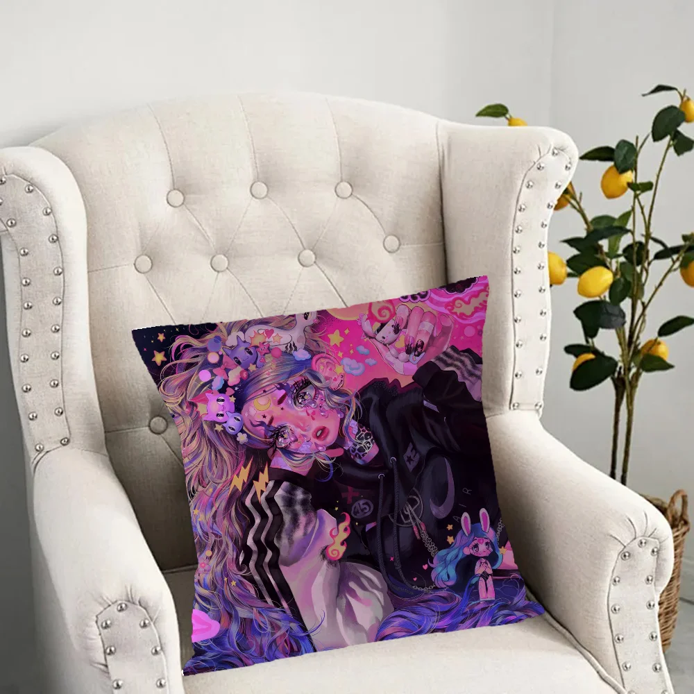 Eunpyon Art Декоративная Наволочка 45x45 См Плюшевый Материал Квадратная Для Украшения