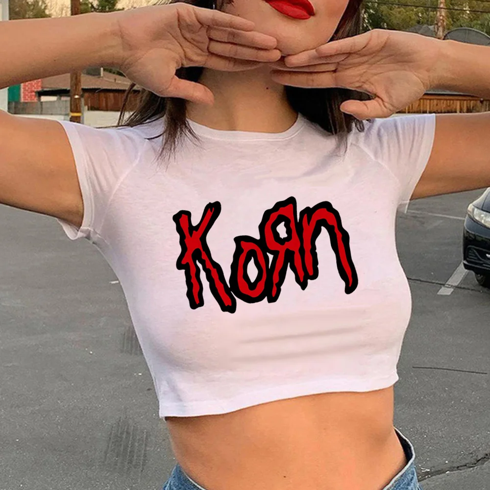 Кроп-топ Korn 2000s в стиле хиппи кавайная уличная одежда кибер y2k для девочек