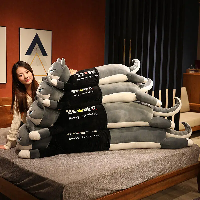 Cute husky doll plush toy sleeping pillow clip legs soft queen bed cute boys and girls | Stuffed &amp Plush Animals