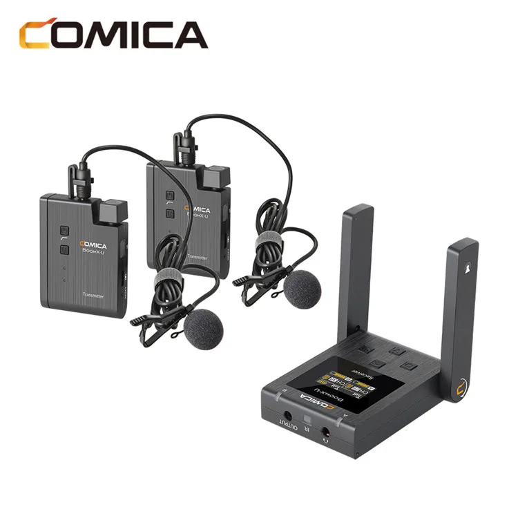 

COMICA BoomX-U U2 U1 Broadcast Multi Function Mini UHF Wireless Microphone Transmitters+Receiver microphone system