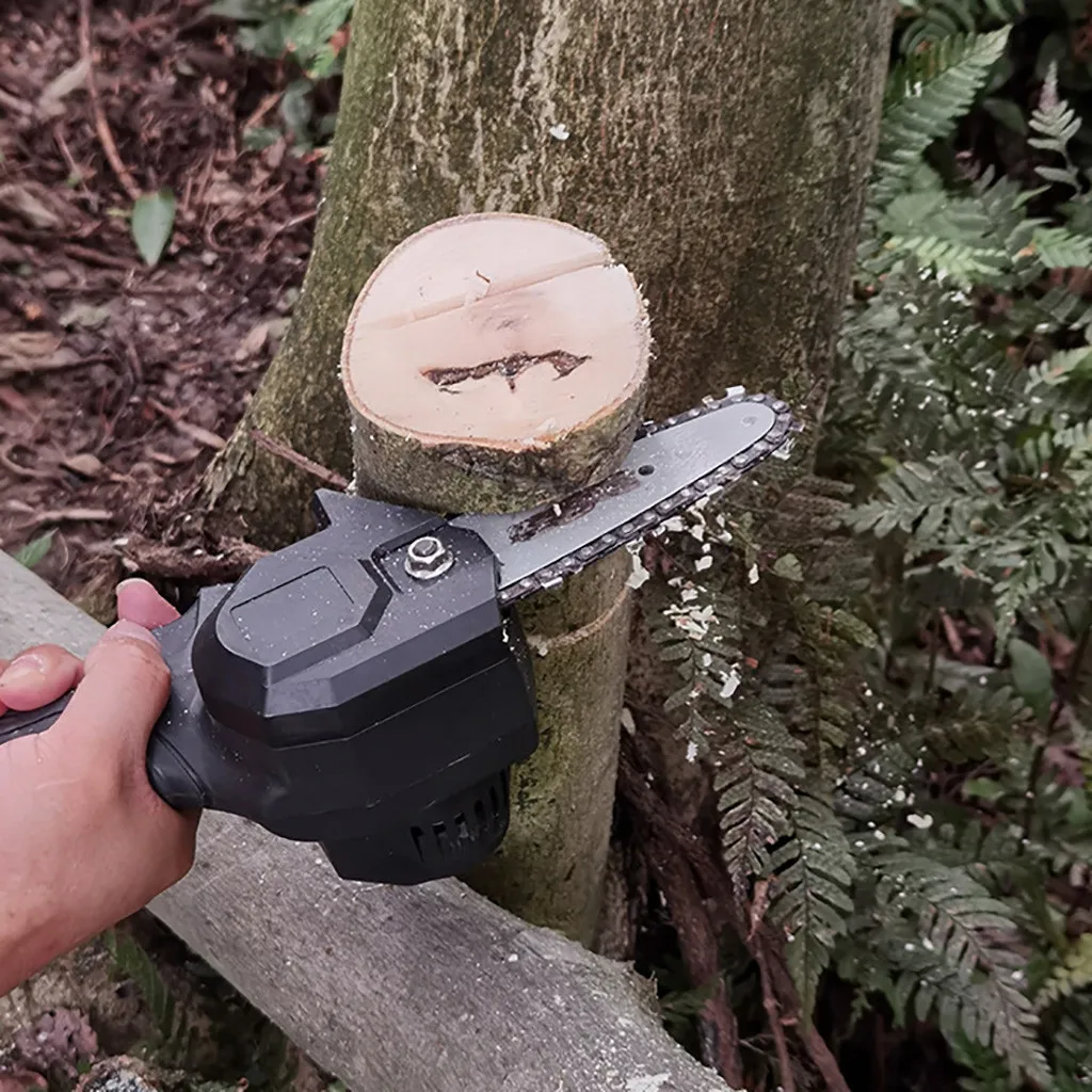 

4 Inch With Brushless Motor Mini Chainsaw Protable Wear Resistant Adjustable Wood Cutting Non Slip Cordless Electric Us/eu