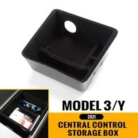 for tesla model 3 model y 2022 central control armrest box storage box flockingabs storage box organizer model 3 2021 accessory