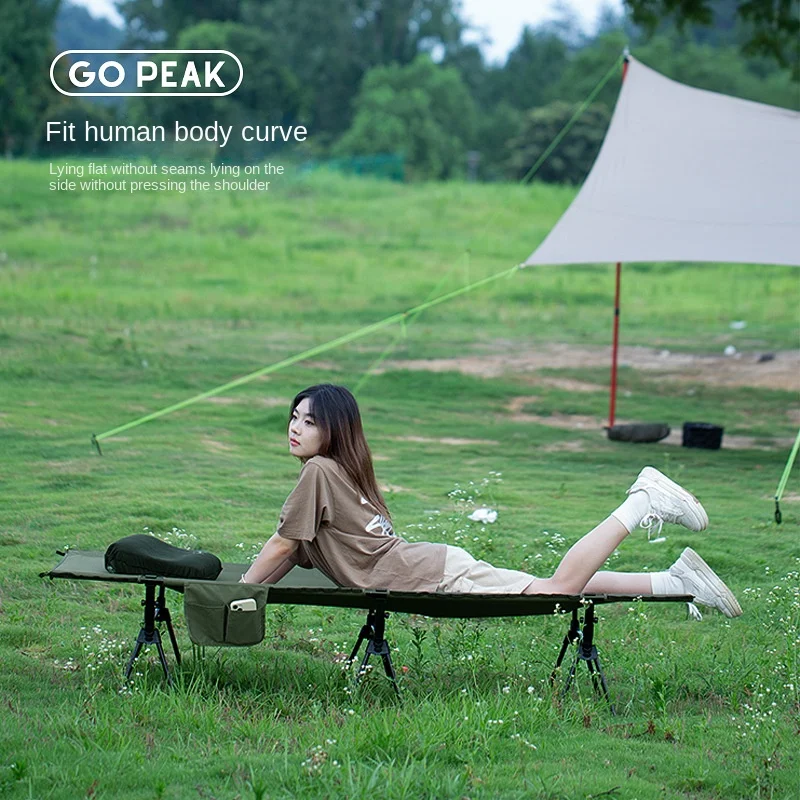 

Outdoor Camping Portable Folding 1000D Oxford Camp Bed Office Lunch Break High Back Chair