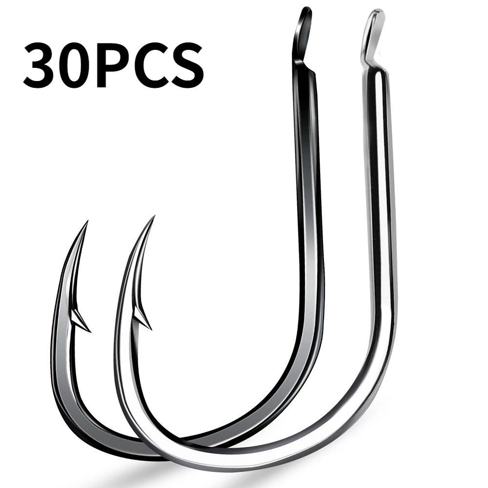 

30 шт., рыболовные крючки из высокоуглеродистой стали