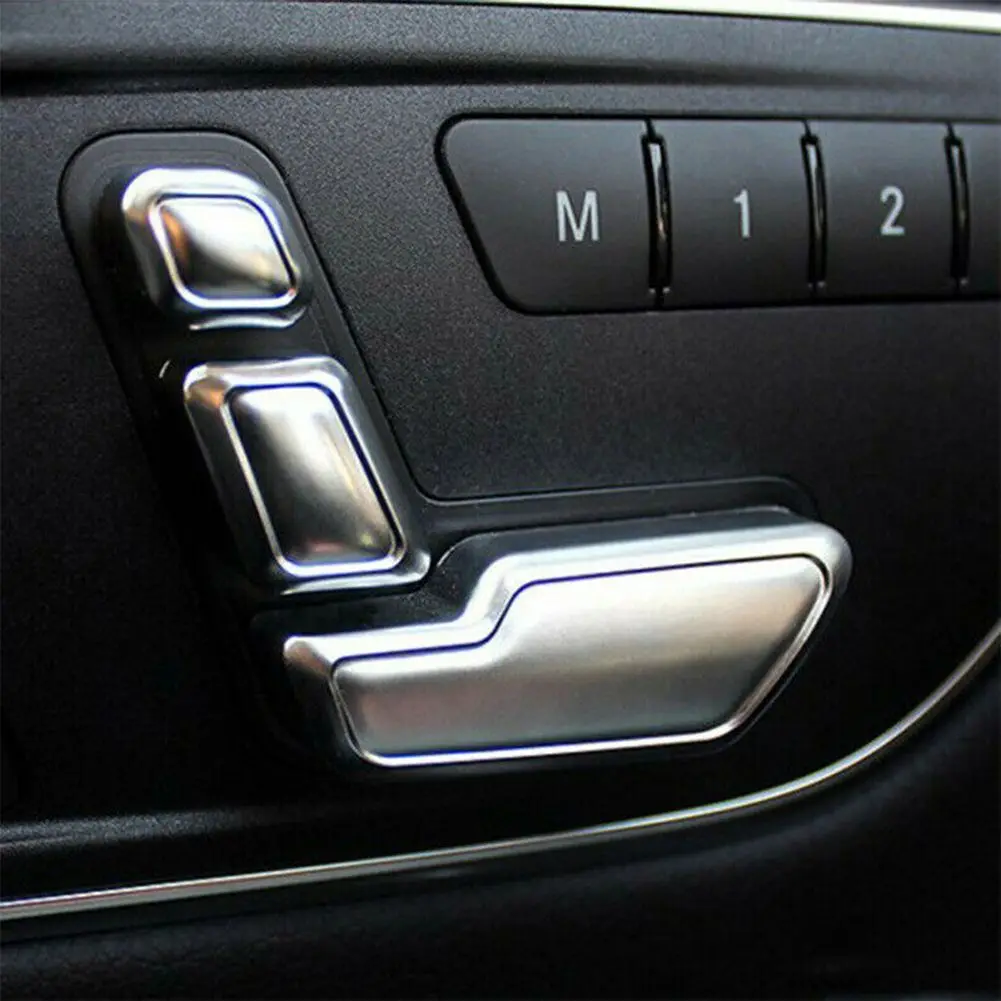 

6 шт./набор, хромированные Серебристые кнопки для регулировки дверей Mercedes-Benz E Class W212