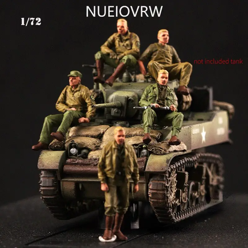 

1/72 Scale Handmade WWII US Army Tank Soldier Model Painted Display Figure Model Collection Gift